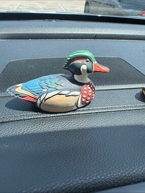 Avon Hand-Painted Multicolor Wood Duck Figurine
